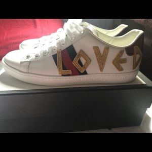 SOLD!!! Gucci ace “loved” sneakers